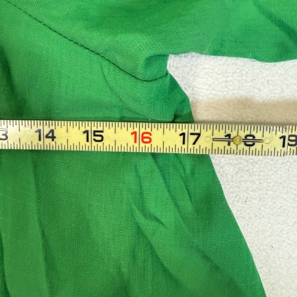 Tuckernuck Pomander Place Green‎ Balloon Sleeve Top Women's M Medium Blouse - Picture 6 of 7